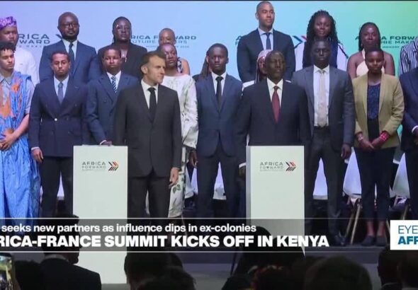 France woos Anglophone Africa at a summit in Kenya