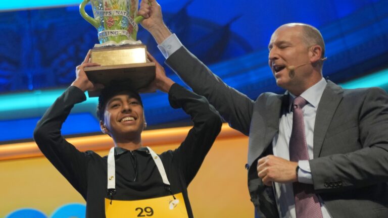 Shrey Parikh, 14, wins the Scripps Spelling Bee after a nail-biting ‘spell-off’