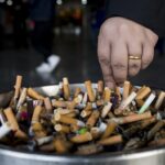 Smokers in China are being chided by anti-smoking women